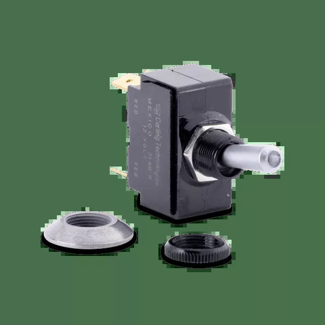 Universal SPST Tip-Lit Illuminated Toggle Switch [Momentary ON/OFF]
