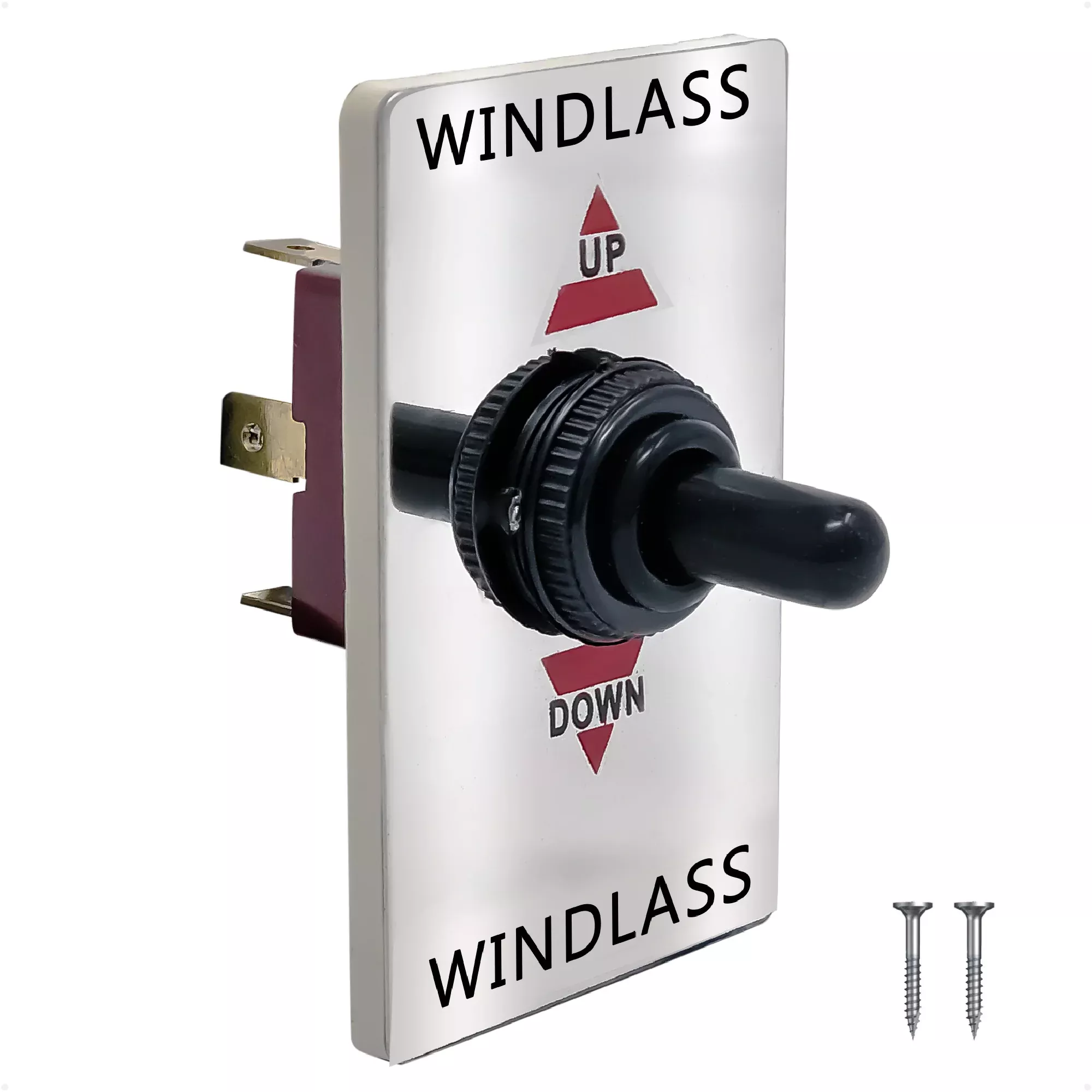 Up/Down Windlass Toggle Switch, 12V, SPDT 3-Terminal
