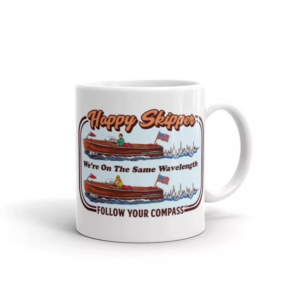 We're On the Same Wavelength™ - White Glossy Mug