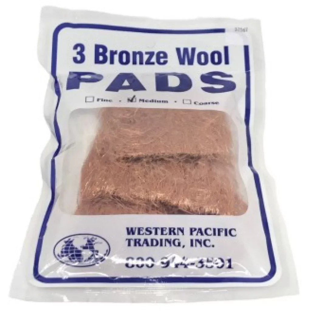 Western Pacific Bronze Wool Pads -Medium 3/Pk