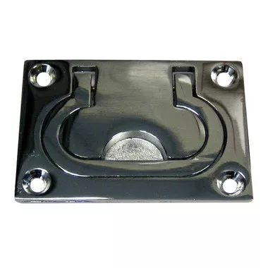 Whitecap Flush Pull Ring - CP/Brass - 3" x 2" [S-3364C]