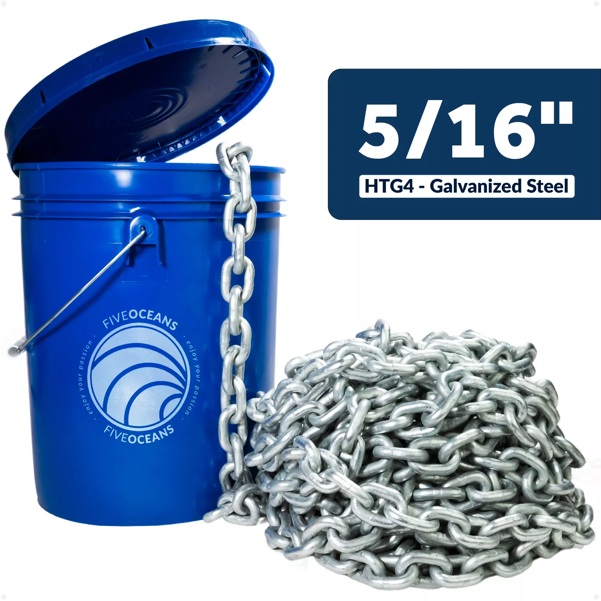 Windlass Anchor Chain 5/16" HT G4 - Galvanized Steel - (Per Foot)